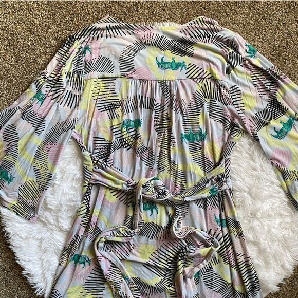 Melissa McCarthy X Seven7 Dress Multicolor Stretchy Tie Back Womens Size 0X - Picture 7 of 11